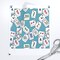 Mahjong Tiles Game Aqua Background Chinese Gambling Custom Printed Fabric by Spoonflower Various Fabrics by the Yard or Fat Quarter
